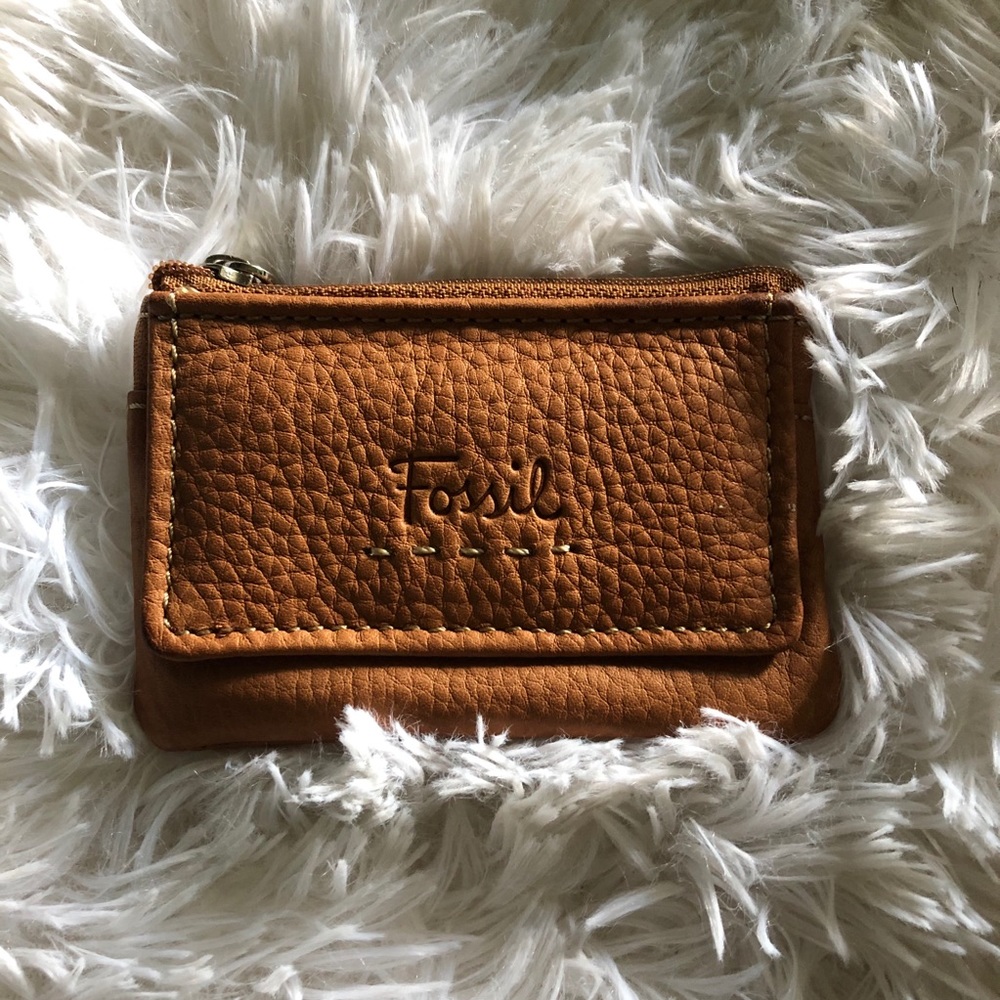FOSSIL GENUINE LEATHER SMALL COIN PURSE WALLET